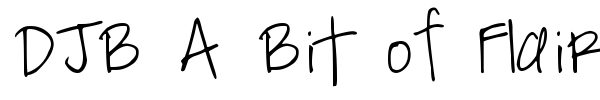 DJB A Bit of Flaire font preview